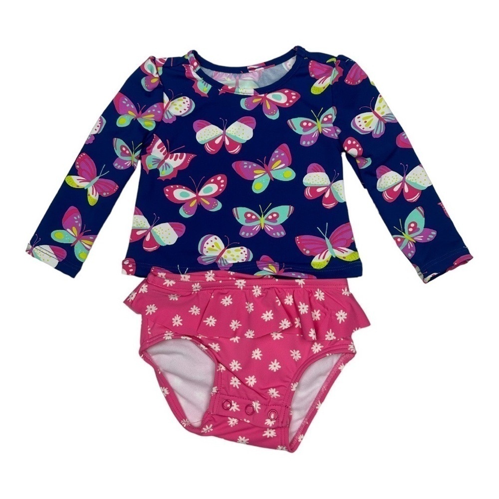 Hatley Butterfly Swimsuit Set Size 6-9 Months
